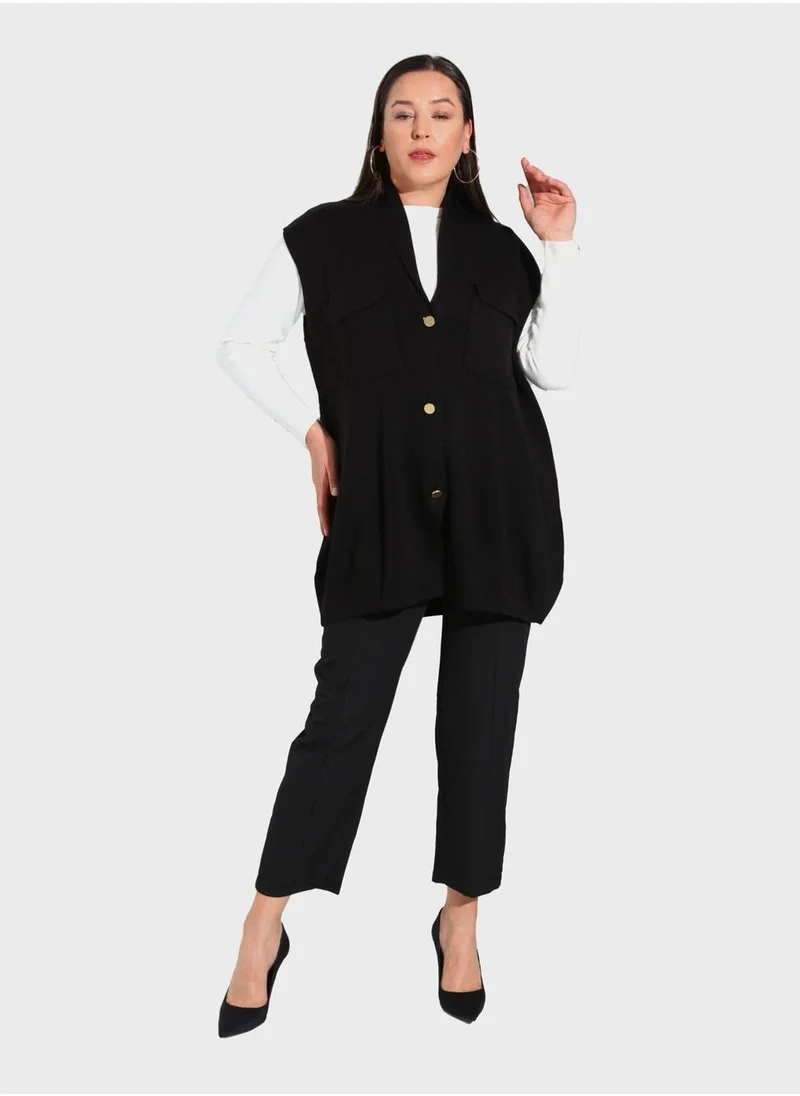 Alia by modanisa Button Detail Vest