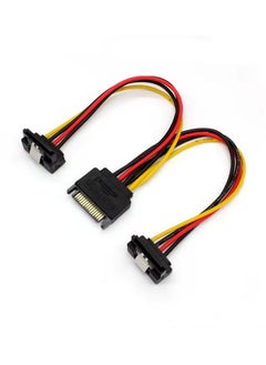 Taimi Power Cable 2Pack 6Inch SATA 15 Pin Male to 2xSATA 15 Pin Down Angle Female Power Splitter Cable  - Image 4