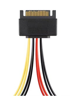 Taimi Power Cable 2Pack 6Inch SATA 15 Pin Male to 2xSATA 15 Pin Down Angle Female Power Splitter Cable  - Image 5