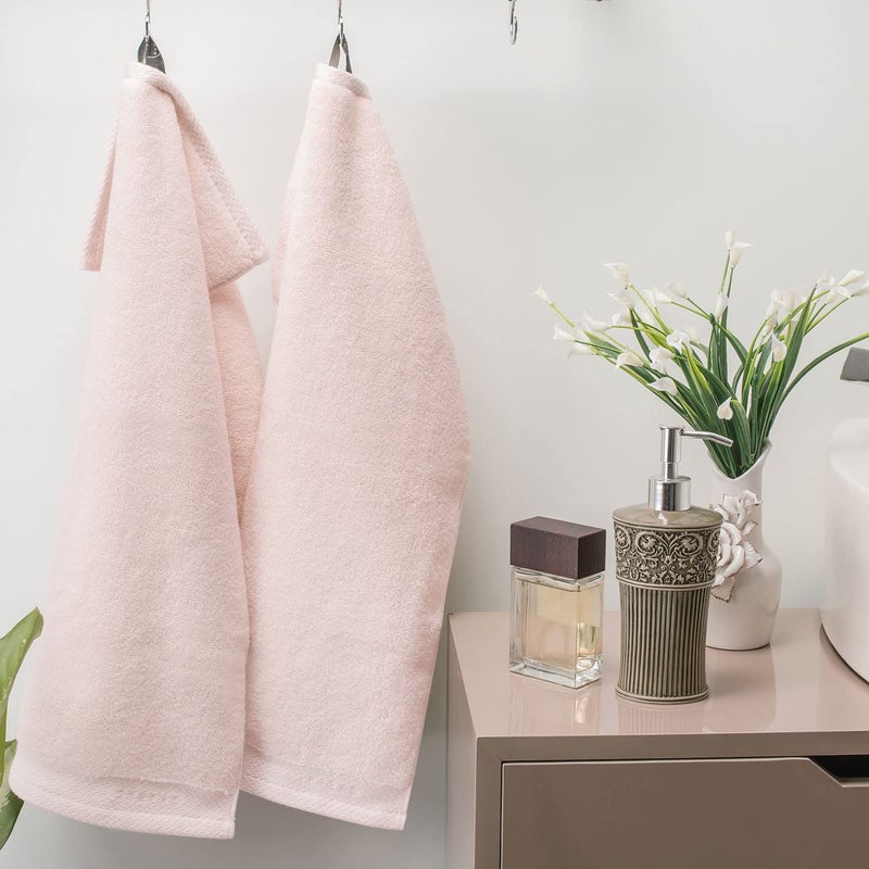 SPREAD SPAIN Resort Luxurious Cotton, 720 GSM 16x24 Inches 2 Piece Hand Towel Set, Maximum Softness & Absorbency Ultra-Durable for Luxury Hotel & Spa Quality (Ash Rose) - Image 2