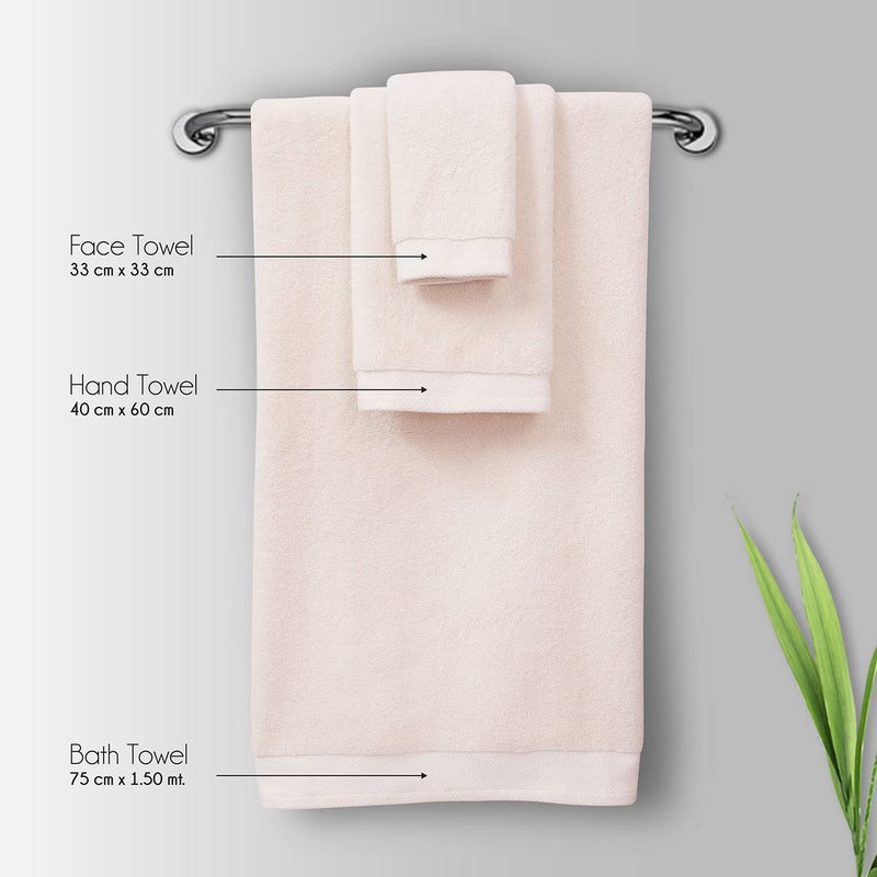 SPREAD SPAIN Resort Luxurious Cotton, 720 GSM 16x24 Inches 2 Piece Hand Towel Set, Maximum Softness & Absorbency Ultra-Durable for Luxury Hotel & Spa Quality (Ash Rose) - Image 4