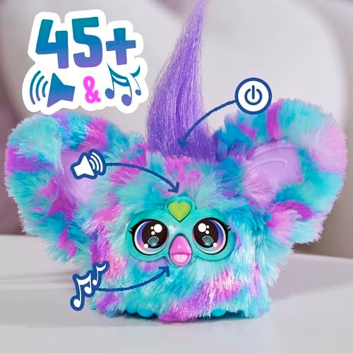 Furby Furblets Mer-May Mini Friend, 45+ Sounds, Ocean Music, Speaks Only Furbish, Electronic Plush Toys for Girls & Boys, Interactive Pets, Multicolor, 6+ - Image 4