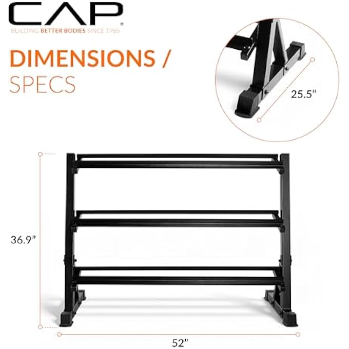 Cap 3 Tier Dumbbell Rack - Image 5