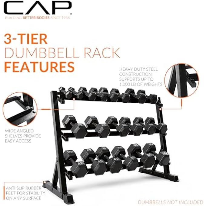 Cap 3 Tier Dumbbell Rack - Image 4