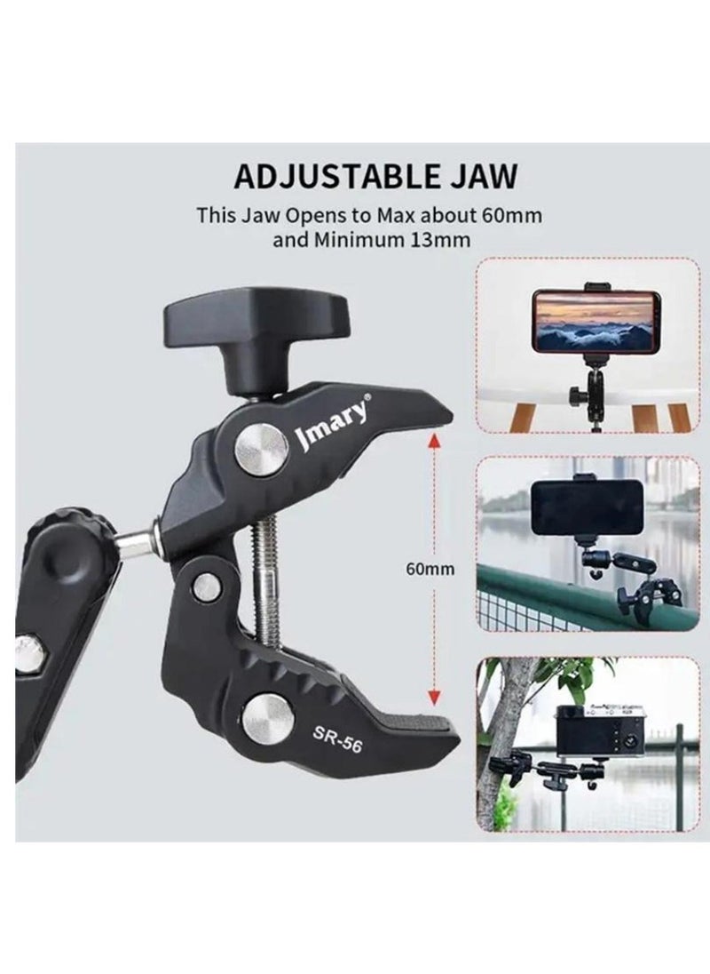 Jmary JMARY SR-56 Aluminum Handlebar Crab Clamp Magic Arm Rod Mount  - Image 4
