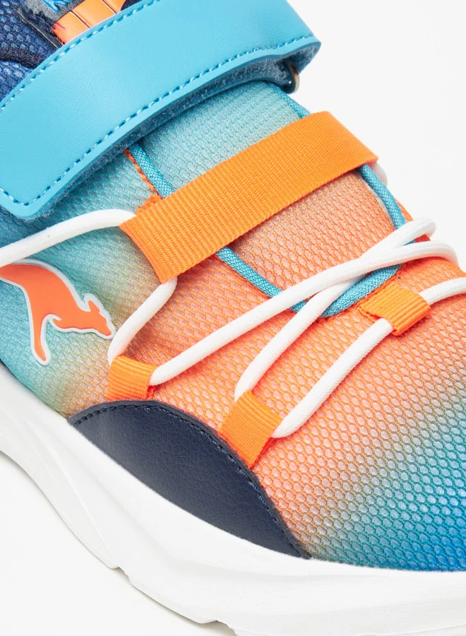 kangaROOS Boys' Textured Sports Shoes with Hook and Loop Closure