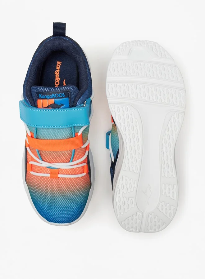 kangaROOS Boys' Textured Sports Shoes with Hook and Loop Closure