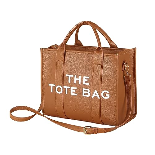 PALAY® PU Tote Bag for Women Cross Body Tote with Detachable Shoulder Belt, Fashion Handhold Tote Bag for Women - Image 1