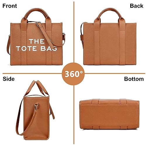 PALAY® PU Tote Bag for Women Cross Body Tote with Detachable Shoulder Belt, Fashion Handhold Tote Bag for Women - Image 5