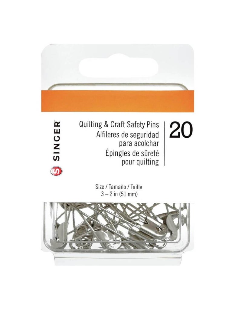 Singer Quilting & Craft Safety Pins Size 3 20pc - Image 2