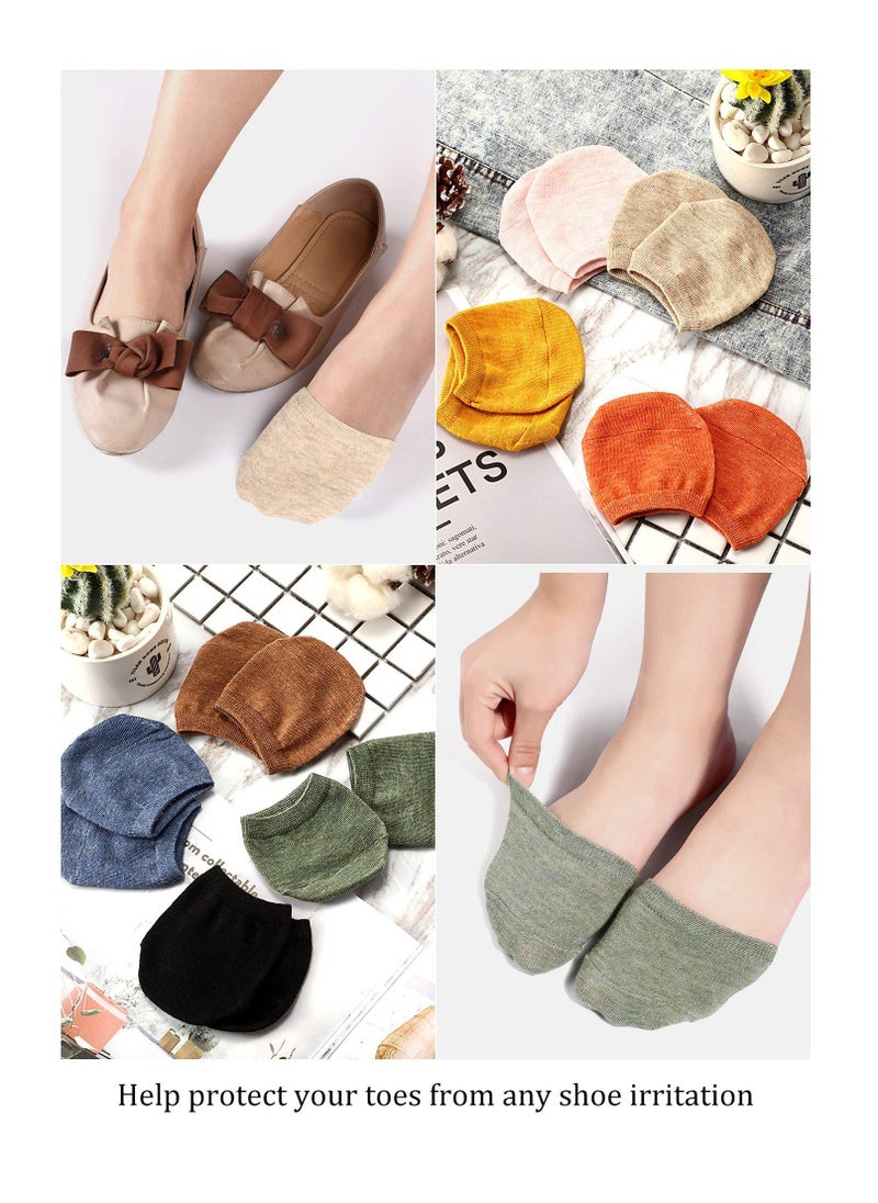 SYOSI Half forefoot Toe Socks, Women Socks, Toe Topper Socks for Women, Non-Slip Pain Relief Sponge Toe Half Socks, Toe Topper Liner Half Socks, cotton Socks Seamless (8Pairs)  - Image 4