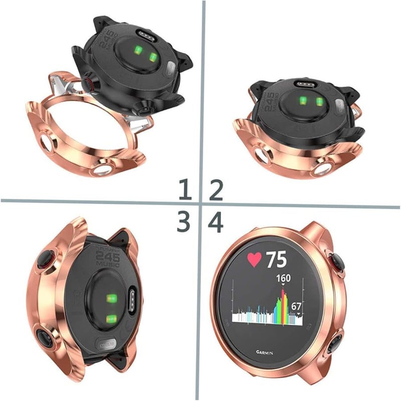 Mikikit Rose Gold Smartwatch Case 2pcs TPU Protective Cover 5X5 cm Scratch Resistant - Image 5