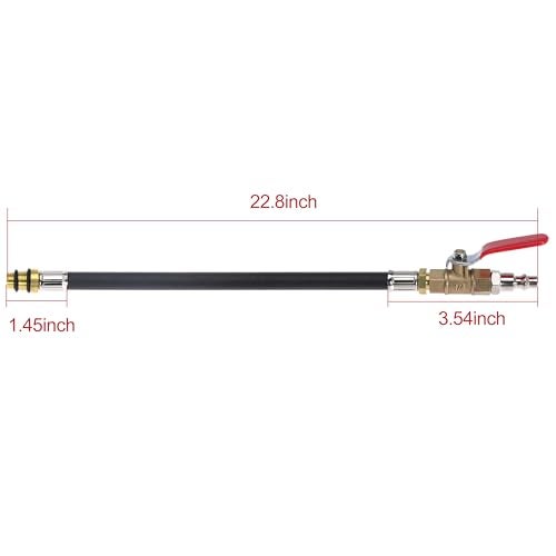 Seweder Engine Air Valve Holder Pressure Pipe with Ball Valve M12 M14 Thread to 1/4 NPT Cylinder Leakage Testing Assistant Tool for Ford for Mustang for LS1 for LS2 for LS3 4.8 5.3 6.0 Trucks - Image 3