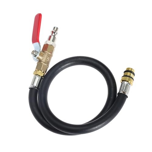 Seweder Engine Air Valve Holder Pressure Pipe with Ball Valve M12 M14 Thread to 1/4 NPT Cylinder Leakage Testing Assistant Tool for Ford for Mustang for LS1 for LS2 for LS3 4.8 5.3 6.0 Trucks - Image 1