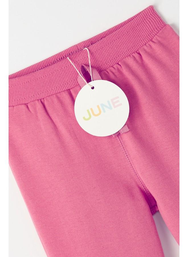 JUNE June Baby Basic Cotton Sweatpant Dark Pink - Image 4