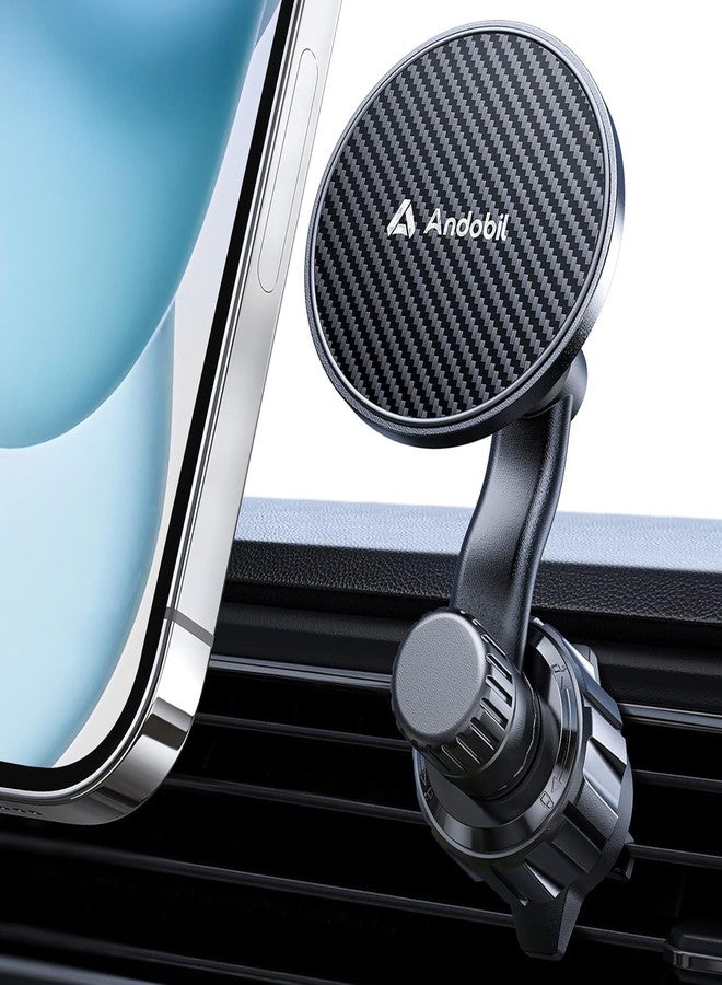 andobil 2025 Upgraded for Magsafe Car Mount [Never Blocking, 360° Rotation] Stable Phone Mount for Car Vent, Universal Cell Phone Holder Car for iPhone 16 15 14 13 Pro Max Samsung S24 S23 Ultra & All - Image 1