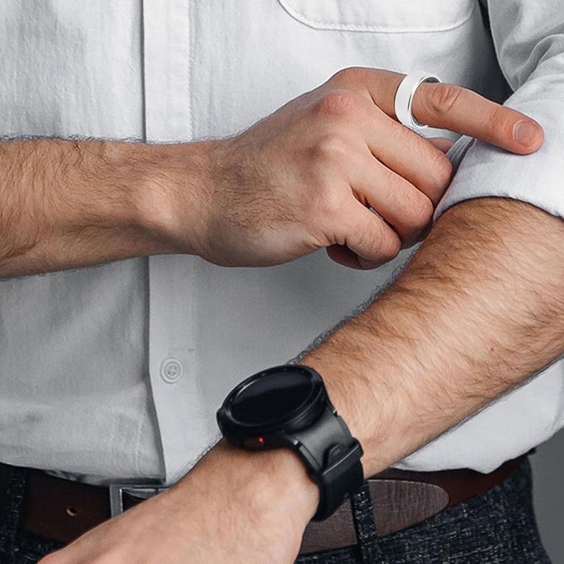 يوسو سمارت هيلث رينج سايز 10 فيتنس تراكر مع مراقب معدل ضربات القلب والنوم IP68 مقاوم للماء - Image 4