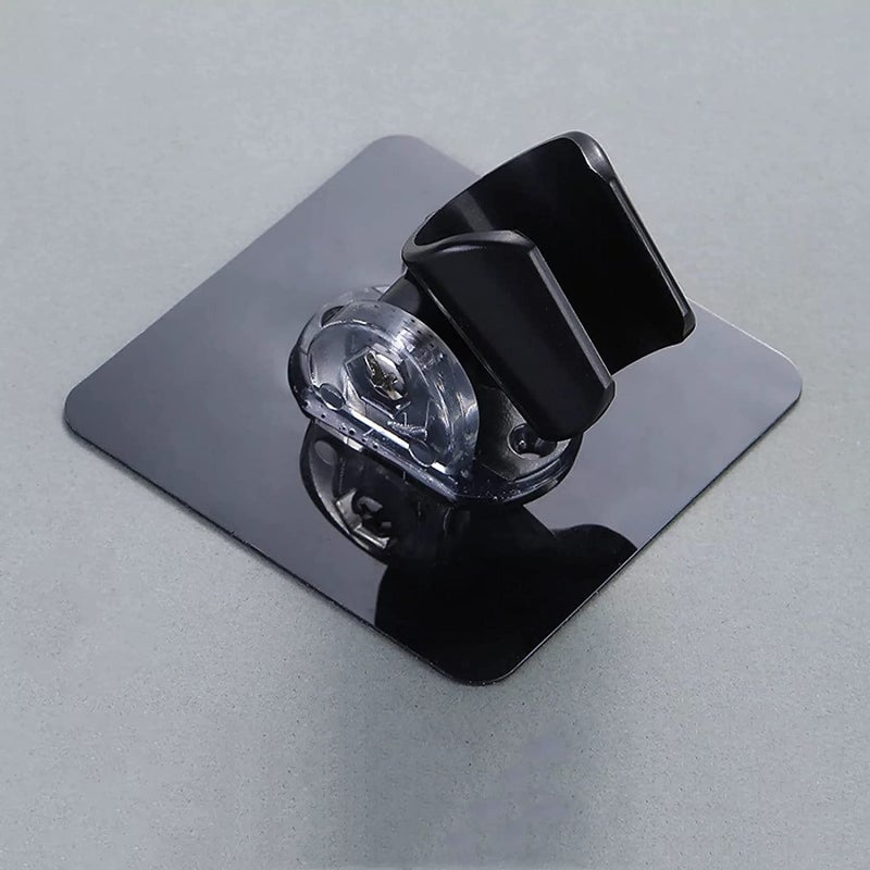 MORGHULIS Self Adhesive Shower Head Holder Adjustable Bathroom Wall Mount Bracket Selfadhesive Handheld Drillfree Showerhead Rack Punchfree Chrome Black 6 - Image 5