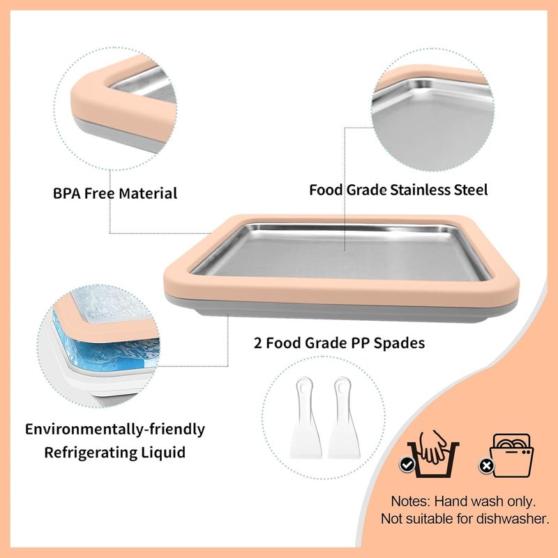 climafusion Instant Ice Cream Maker, Rolled Ice Cream Maker, Instant Gelato Pan/Roll, Homemade DIY Ice Cream for Fun Parent-Child Activities for Families - Image 4
