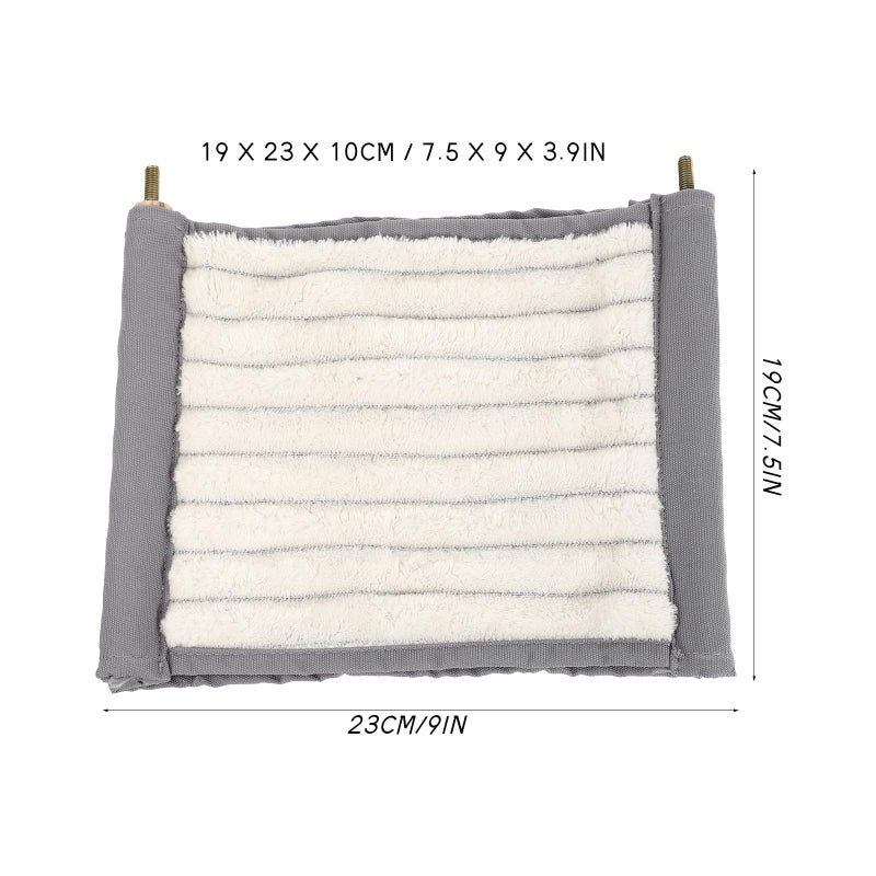 Detachable Warm Hamster Hanging Bed Cage Swing Soft Resting Nest Small Animals Gray - Image 3