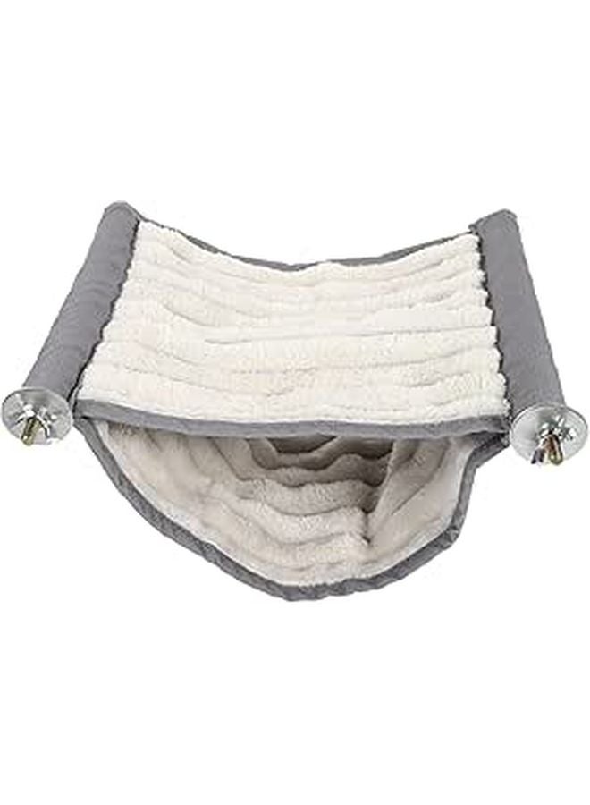 Detachable Warm Hamster Hanging Bed Cage Swing Soft Resting Nest Small Animals Gray - Image 1