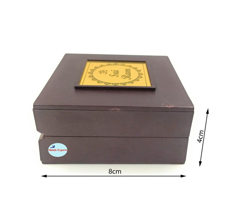 SHINDE EXPORTS Shirdi Saibaba Charan paduka Gift Box for puja (Mini Size (8x8cm)) - Image 5