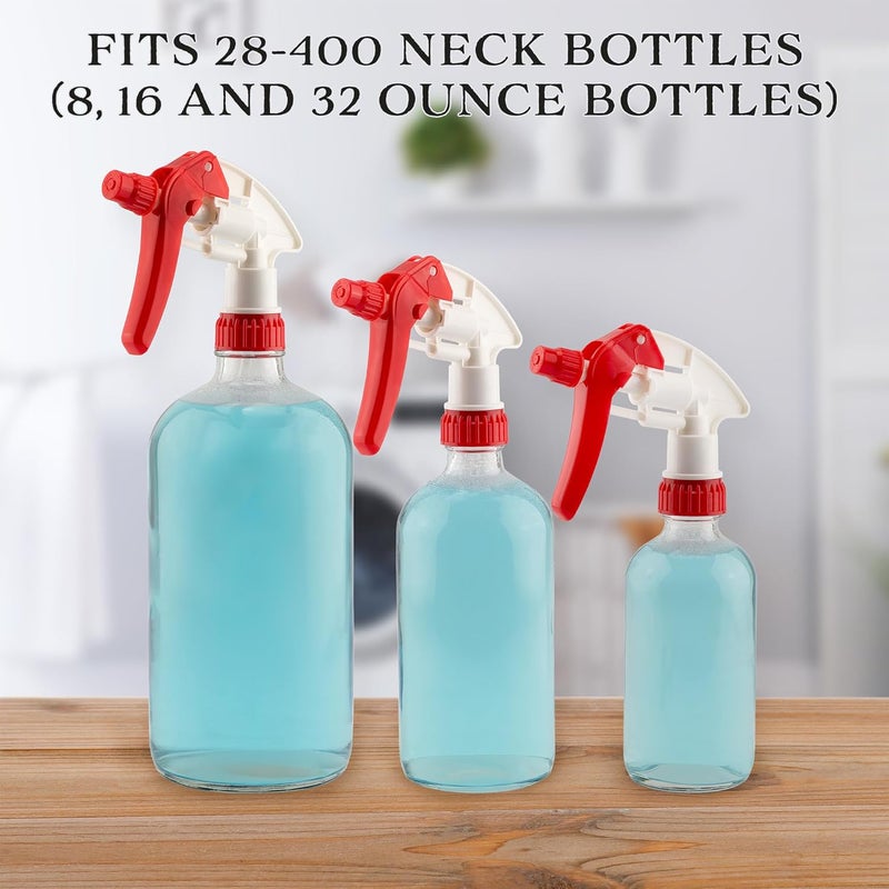 Cornucopia Brands 28-400 Replacement Trigger Sprayer Nozzles (12-Pack); Heavy Duty Replacement Part 16oz / 32oz Spray Bottles w/ 10-Inch Dip Tube - Image 4