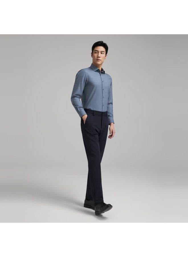 Youngor Men's Pants, Autumn And Winter Business Casual Warm Trousers For Young Men, Navy Blue, Size 185/100a - Image 1