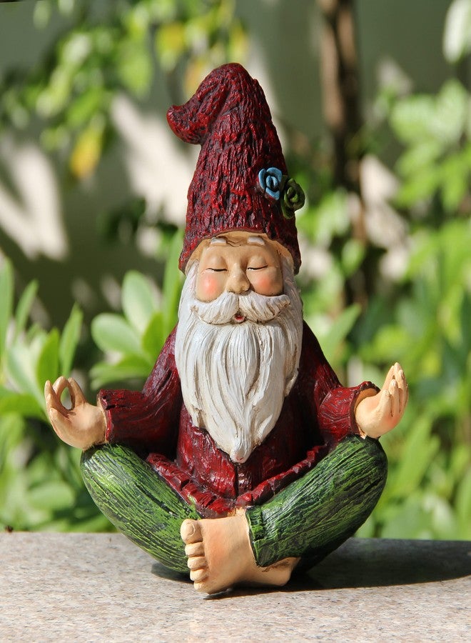 Smadeer Outdoor Garden Gnomes Statue Yoga - Gnomes Statue in Yoga Pose for Garden Decor,Yoga Gnomes Garden Statues with Solar Lights for Outdoor Decoration,Garden Sculptures and Statues for Patio Lawn Yard - Image 1