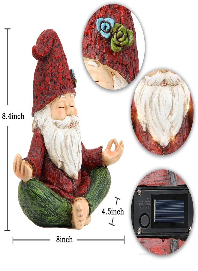 Smadeer Outdoor Garden Gnomes Statue Yoga - Gnomes Statue in Yoga Pose for Garden Decor,Yoga Gnomes Garden Statues with Solar Lights for Outdoor Decoration,Garden Sculptures and Statues for Patio Lawn Yard - Image 3