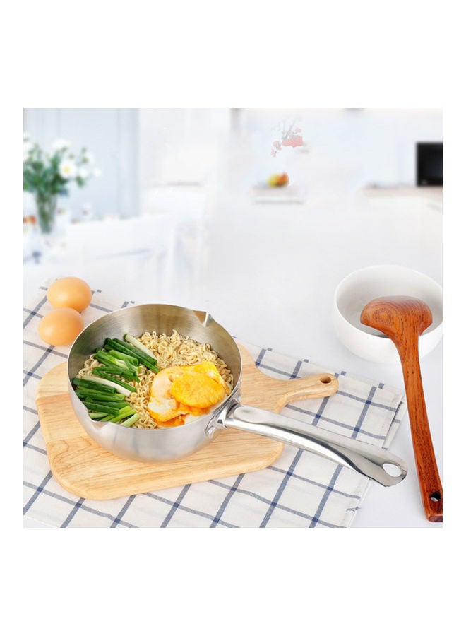 Milk Pan Stainless Steel Food Pot Silver 37.9 x 18.6 x 8cm  - Image 5