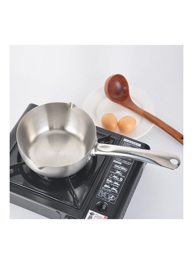 Milk Pan Stainless Steel Food Pot Silver 37.9 x 18.6 x 8cm  - Image 2