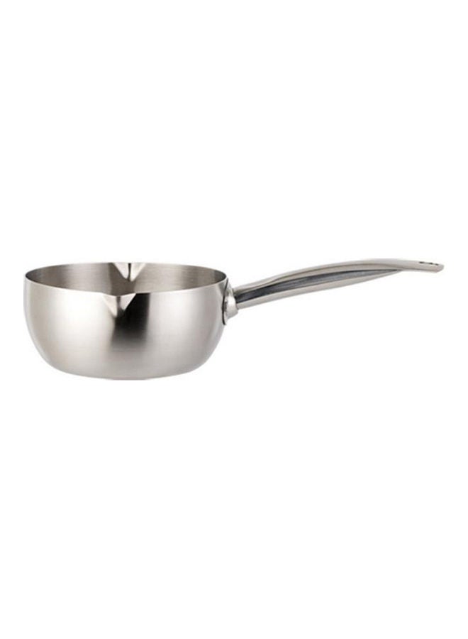 Milk Pan Stainless Steel Food Pot Silver 37.9 x 18.6 x 8cm  - Image 1