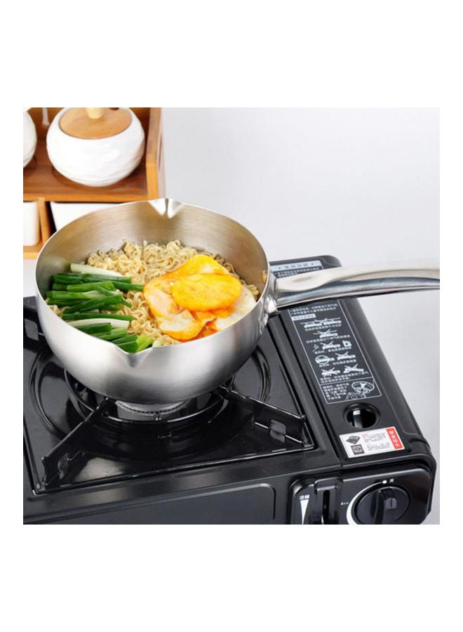Milk Pan Stainless Steel Food Pot Silver 37.9 x 18.6 x 8cm  - Image 3