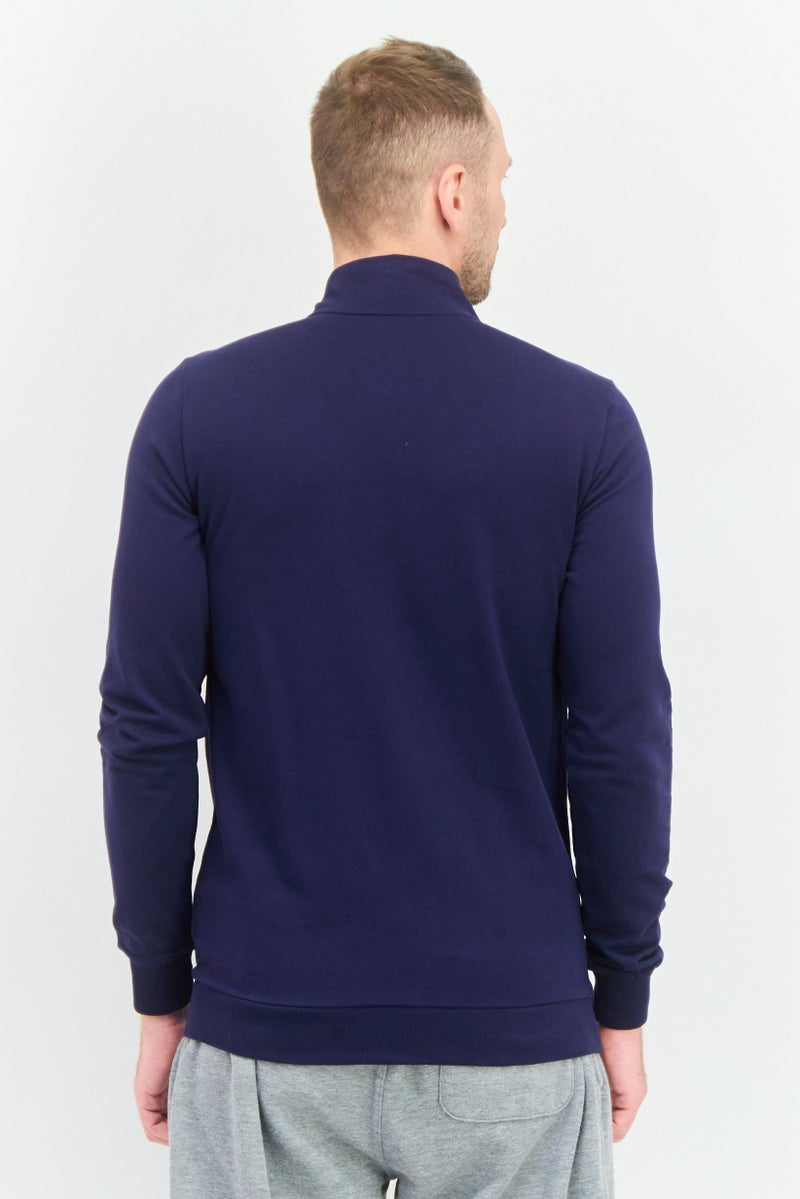 PUMA Men Slim Fit Long Sleeve Outdoor Sweatshirt, Navy - Image 3