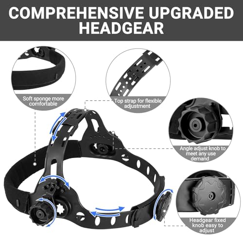 DEKOPRO Welding Helmet Auto Darkening: DEKORPO True Color Solar Powered Auto Darkening Welding Welder Mask Hood Helmets - Image 3