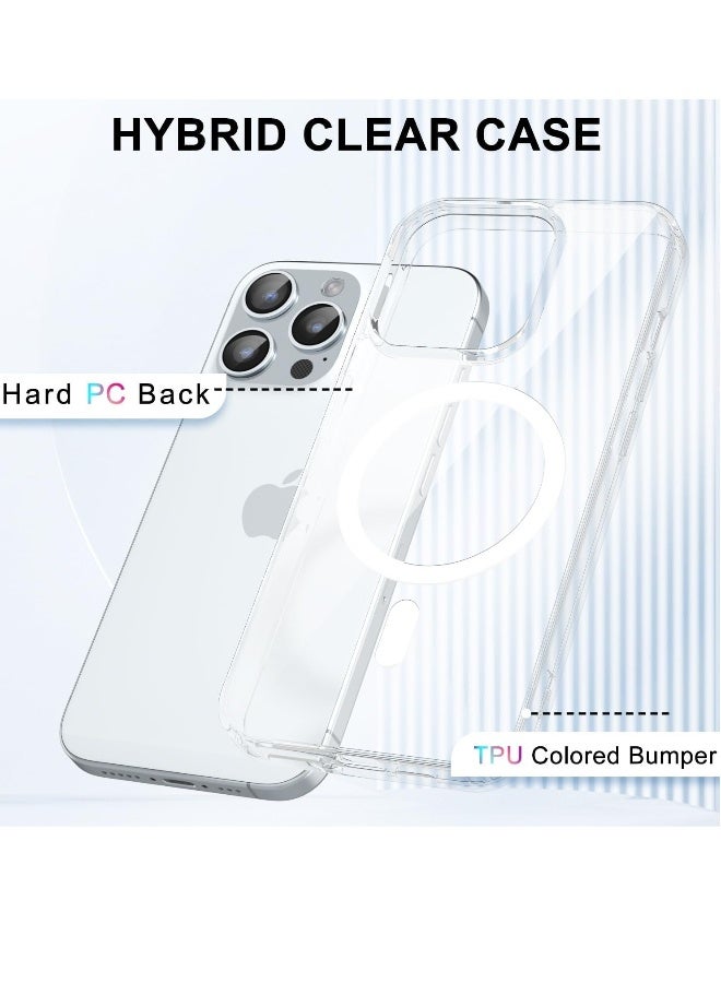 DUSALA iPhone 14 Pro Max Clear Magnetic Cover Mag Safe Compatible Hybrid Protective Crystal Clear Hard Back Case Shockproof Silicone Frame Slim Transparent Case for Apple iPhone 14 Pro Max - Image 5