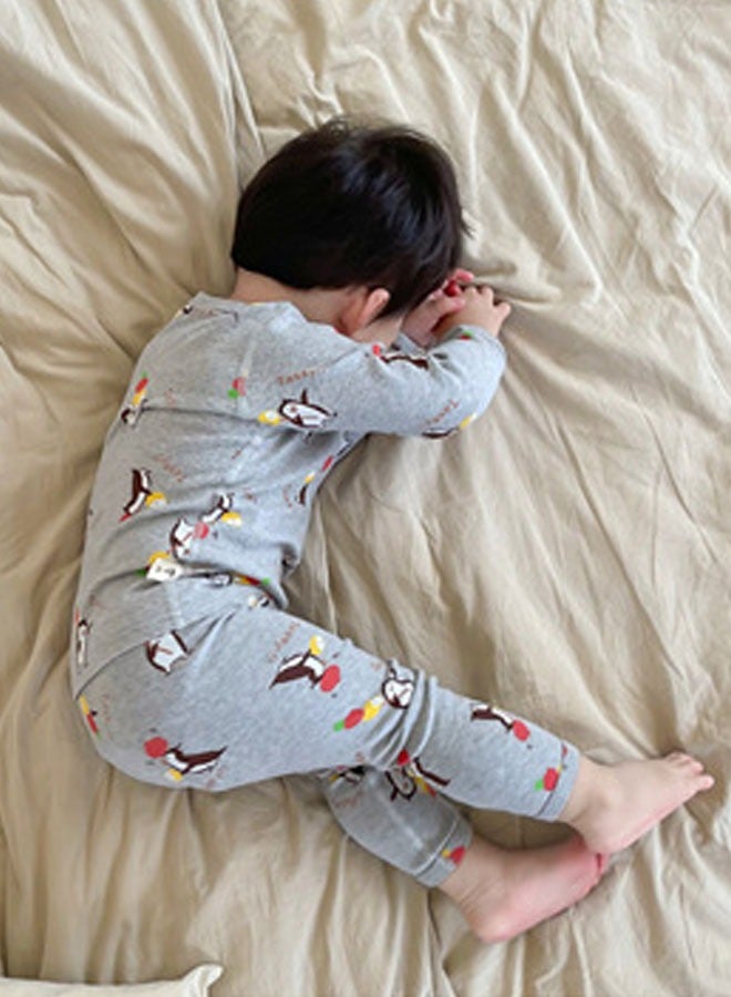 تابيت طقم ملابس داخلية حرارية للبنات الصغار، طقم مكون من قطعتين من الجزء العلوي والسفلي، طقم طويل من الطبقة الأساسية للشتاء للبنات والأولاد - Image 3