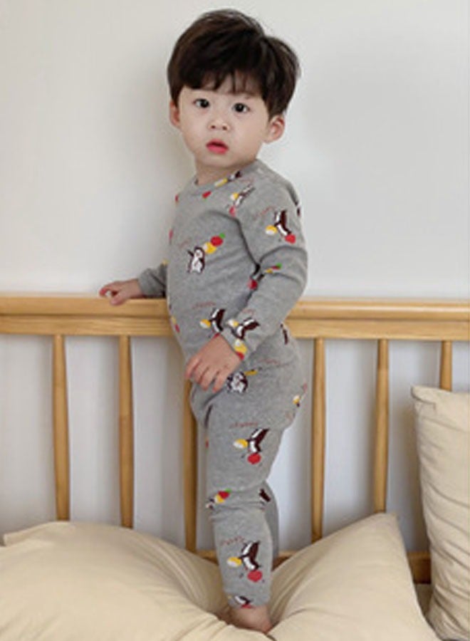 تابيت طقم ملابس داخلية حرارية للبنات الصغار، طقم مكون من قطعتين من الجزء العلوي والسفلي، طقم طويل من الطبقة الأساسية للشتاء للبنات والأولاد - Image 2