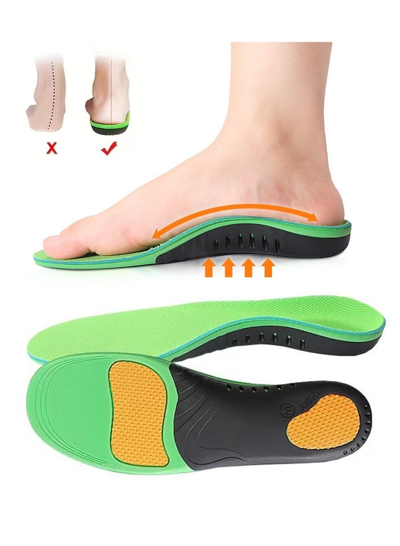 LUNJE Heavy Duty Orthotics Insoles for Flat Feet, Breathable Comfort Flat Feet Insoles, Arch Support to Reduce Feet Pain (M, Men's 8-10/Women 9-11) - Image 1