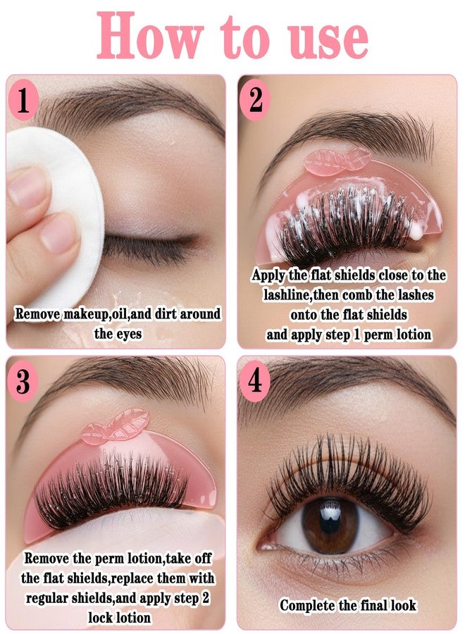 Yuanchu 4Pcs Korean Lash Lift Pads, Step 1 Perm Only to Soften Eyelashes Self Adhesive Reusable Eye Patches Multi-Functional Eyelash Lift Kit - Image 5