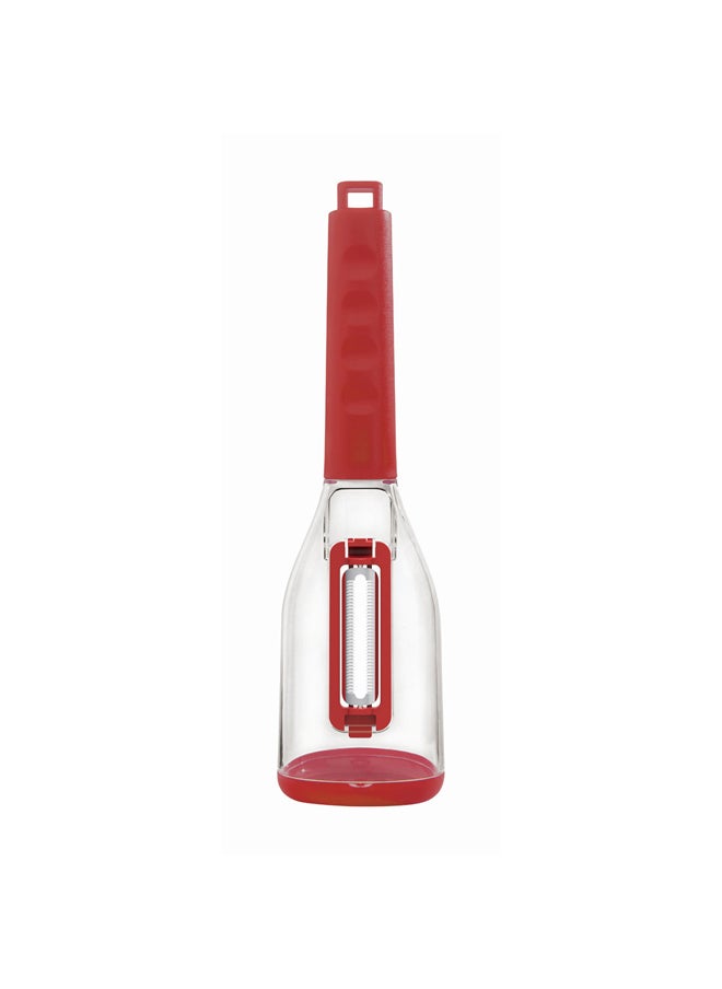 AL SANIDI - Plastic fruit and Vegetables peeler, Potatoes peeler, Red, Size 22.5 Cm - Image 1