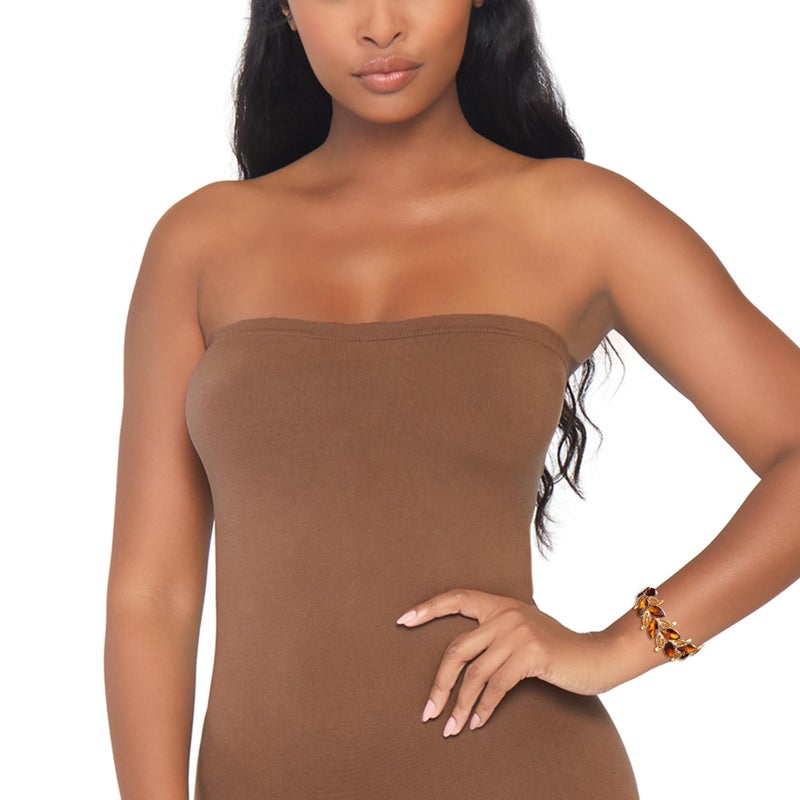 BriLove Wedding Bridal Bracelet for Women Bride Marquise-Shape Leaf Stretch Bangle for Party Prom Champagne Gold-Tone - Image 4