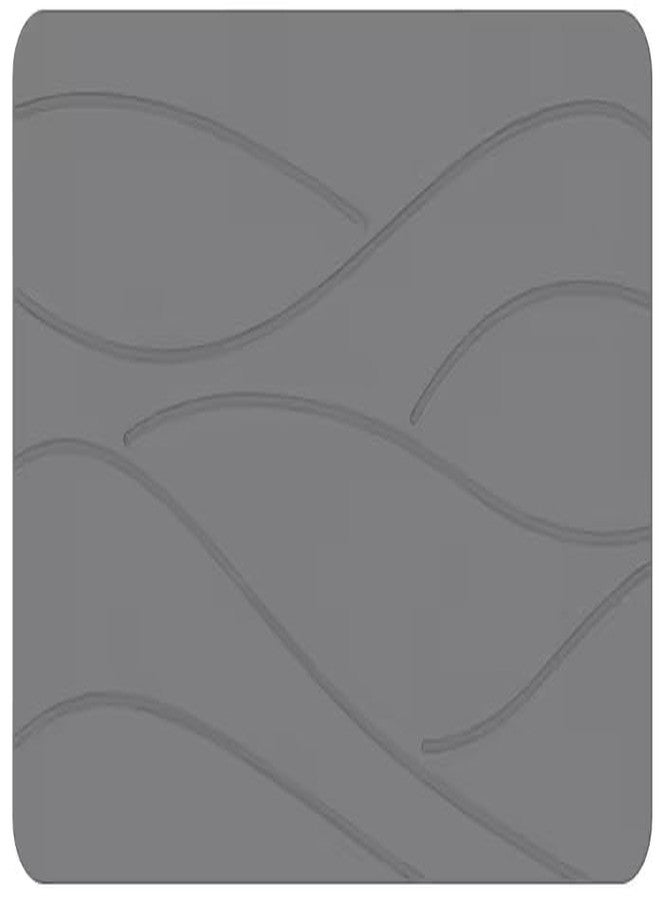 Comfort Haven Stone Bath Mat, Fast Drying Super Absorbent for Bathroom, Shower, Kitchen, Pool Area, Dorm Room. Non-Slip Diatomite Earth (Dark Gray, 16"x24") - Image 1