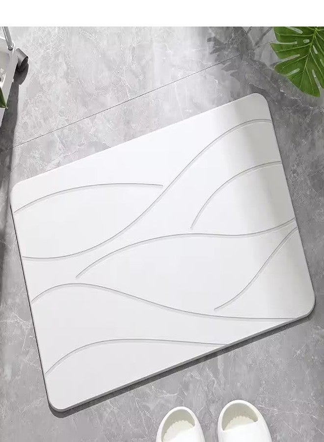 Comfort Haven Stone Bath Mat, Fast Drying Super Absorbent for Bathroom, Shower, Kitchen, Pool Area, Dorm Room. Non-Slip Diatomite Earth (Dark Gray, 16"x24") - Image 5