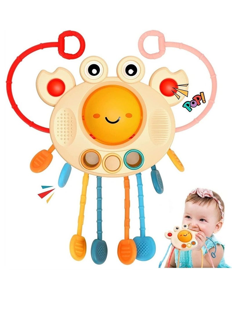 Y&D Silicone Toy Baby Montessori Sensory Toys for Babies Travel Toy and Teething Pull String Activity Toddlers  - Image 1