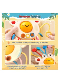 Y&D Silicone Toy Baby Montessori Sensory Toys for Babies Travel Toy and Teething Pull String Activity Toddlers  - Image 4