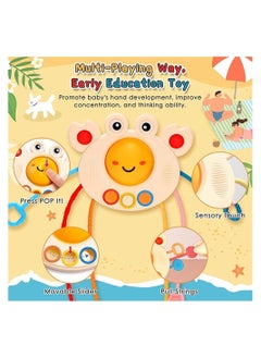 Y&D Silicone Toy Baby Montessori Sensory Toys for Babies Travel Toy and Teething Pull String Activity Toddlers  - Image 5