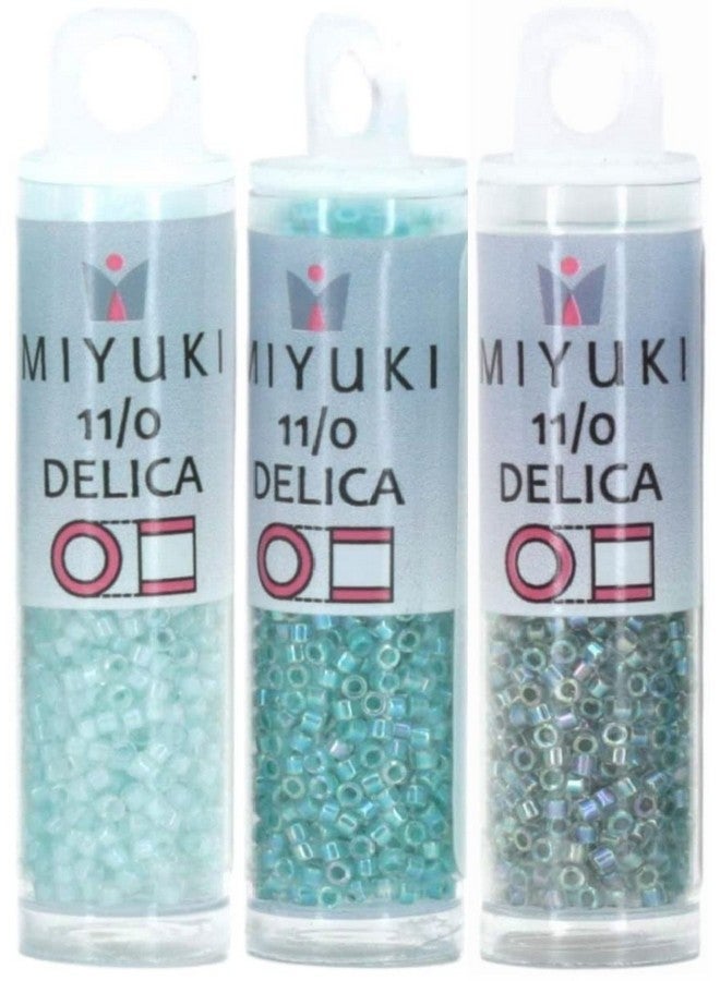 ميوكي حزمة خرز بذور ديليكا: مقاس 11/0 مجموعة رذاذ رغوة البحر Db078 Db079 Db084 3 أنابيب بوزن 7.2 جرام لكل قطعة - Image 3