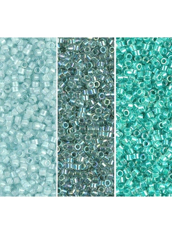 ميوكي حزمة خرز بذور ديليكا: مقاس 11/0 مجموعة رذاذ رغوة البحر Db078 Db079 Db084 3 أنابيب بوزن 7.2 جرام لكل قطعة - Image 2